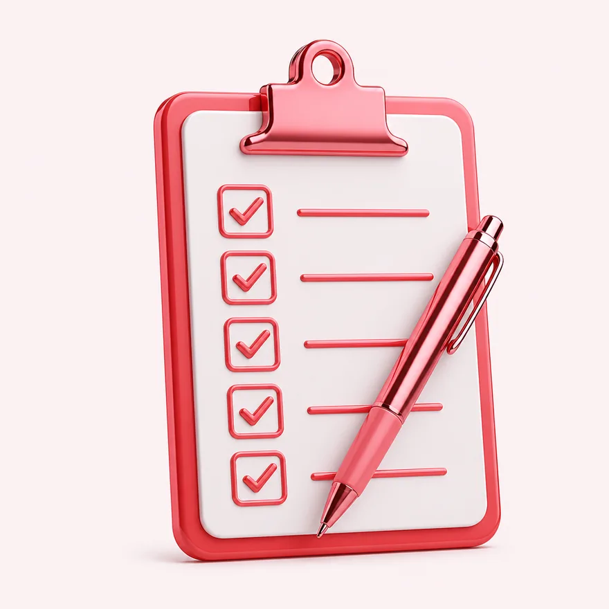 Clipboard checklist — Lizaro