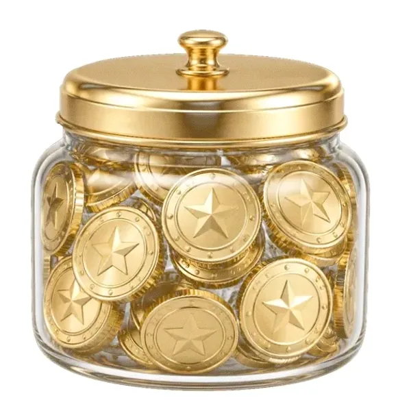 Coin-filled jar — Lizaro
