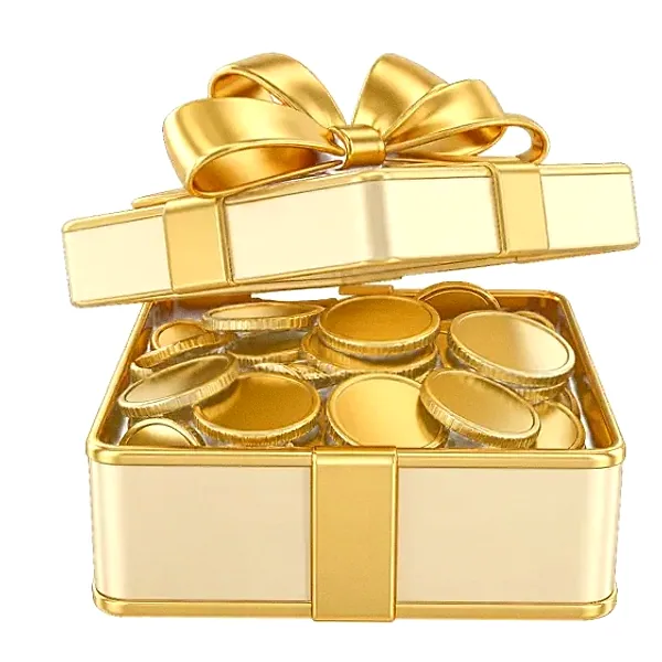 Gift box with coins — Lizaro